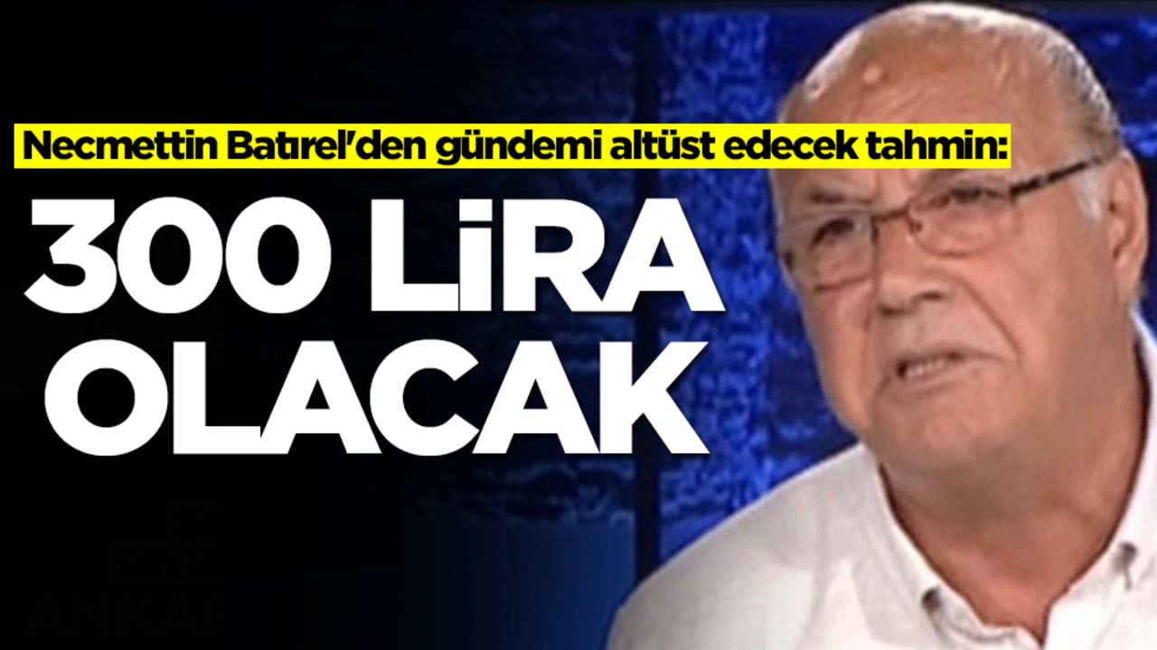 Necmettin Batırel'den gündemi altüst edecek tahmin: 300 lira olacak