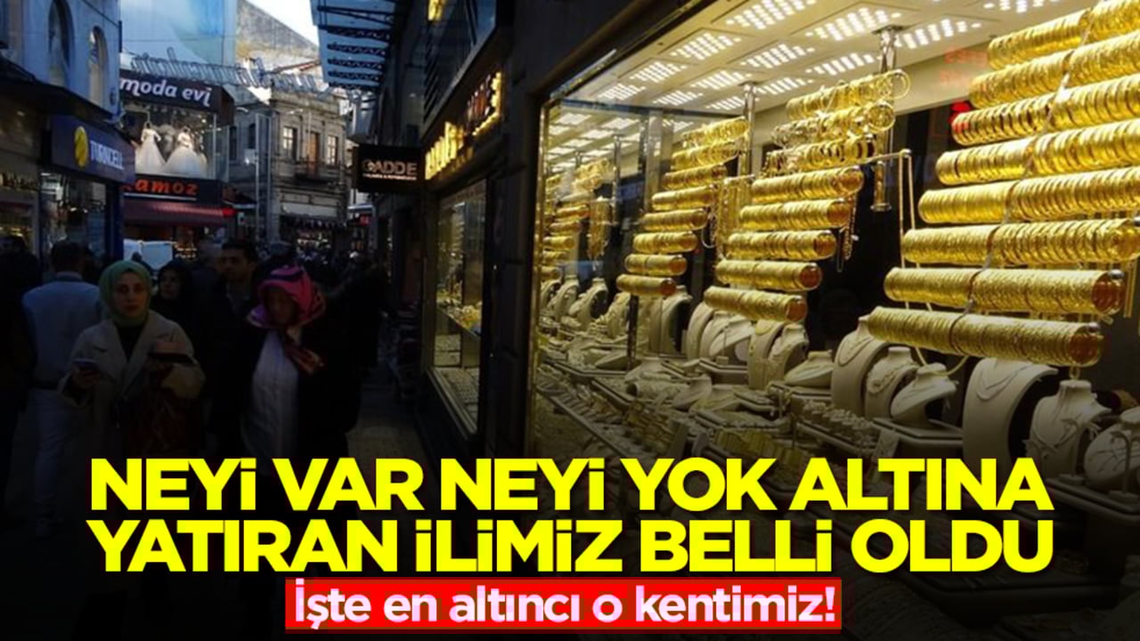 Neyi var neyi yok altına yatıran ilimiz belli oldu! İşte en altıncı o kentimiz