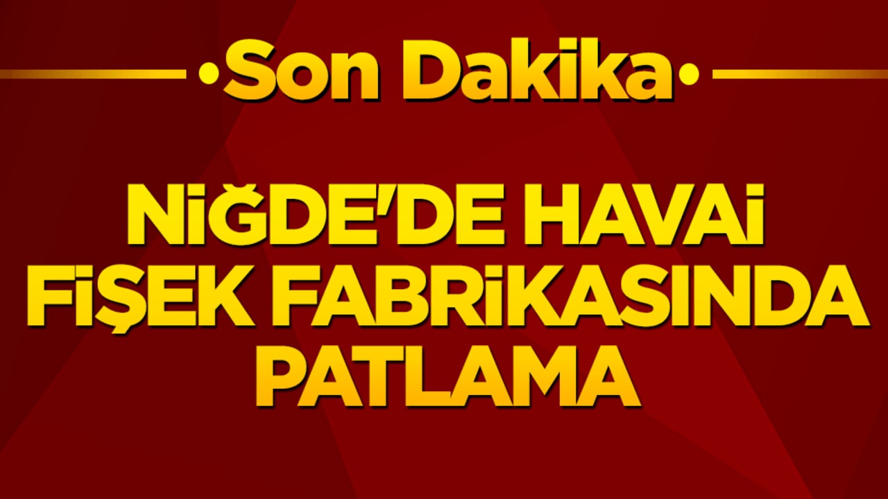 Niğde'de havai fişek fabrikasında patlama: Yaralılar var