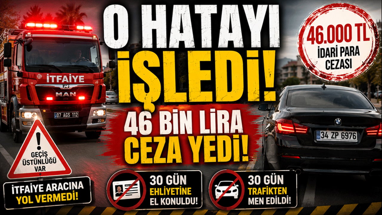 O hatayı işledi, 46 bin lira ceza yedi!