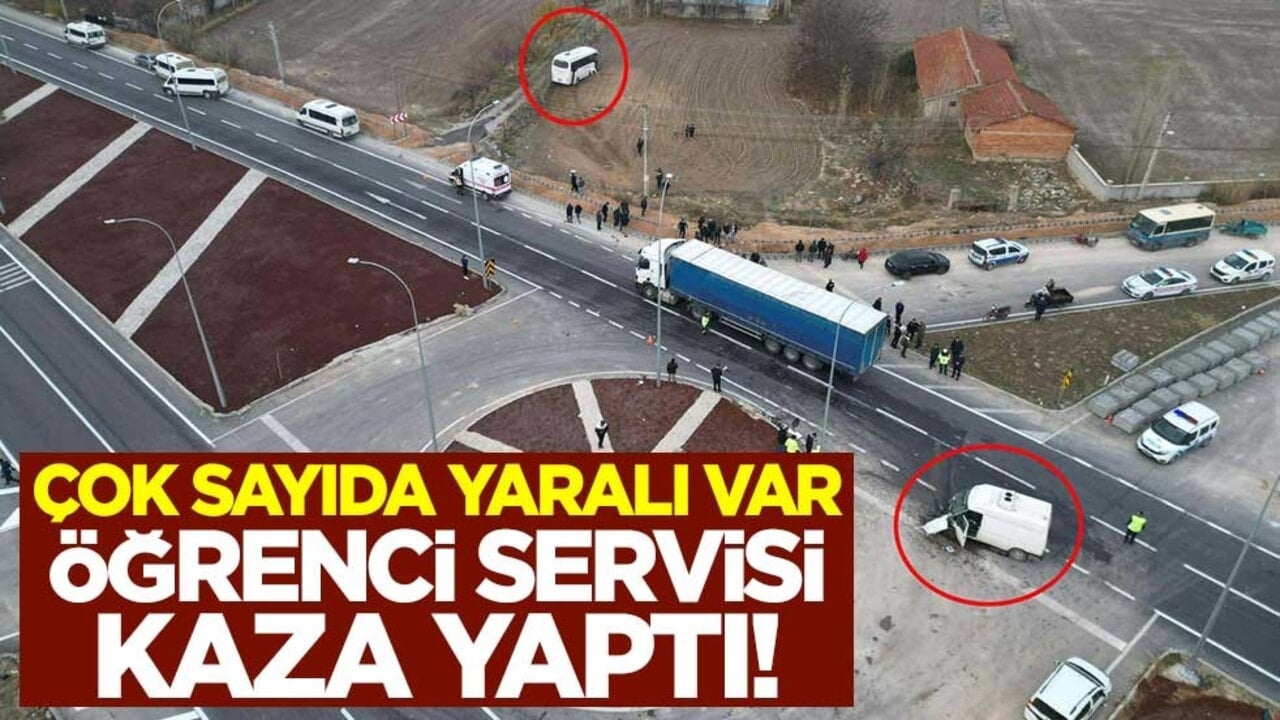 Öğrenci servisi kaza yaptı! Çok sayıda yaralı var