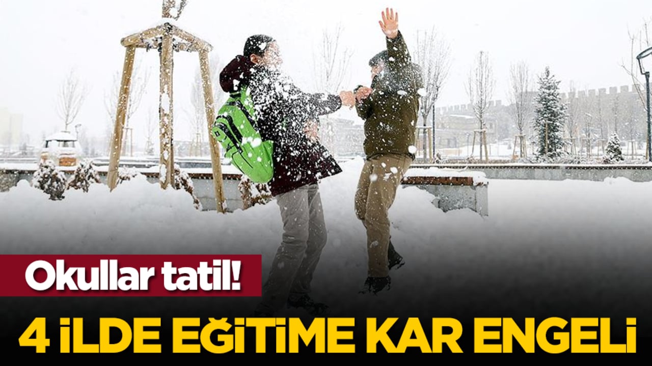 Okullar tatil! 4 ilde eğitime kar engeli