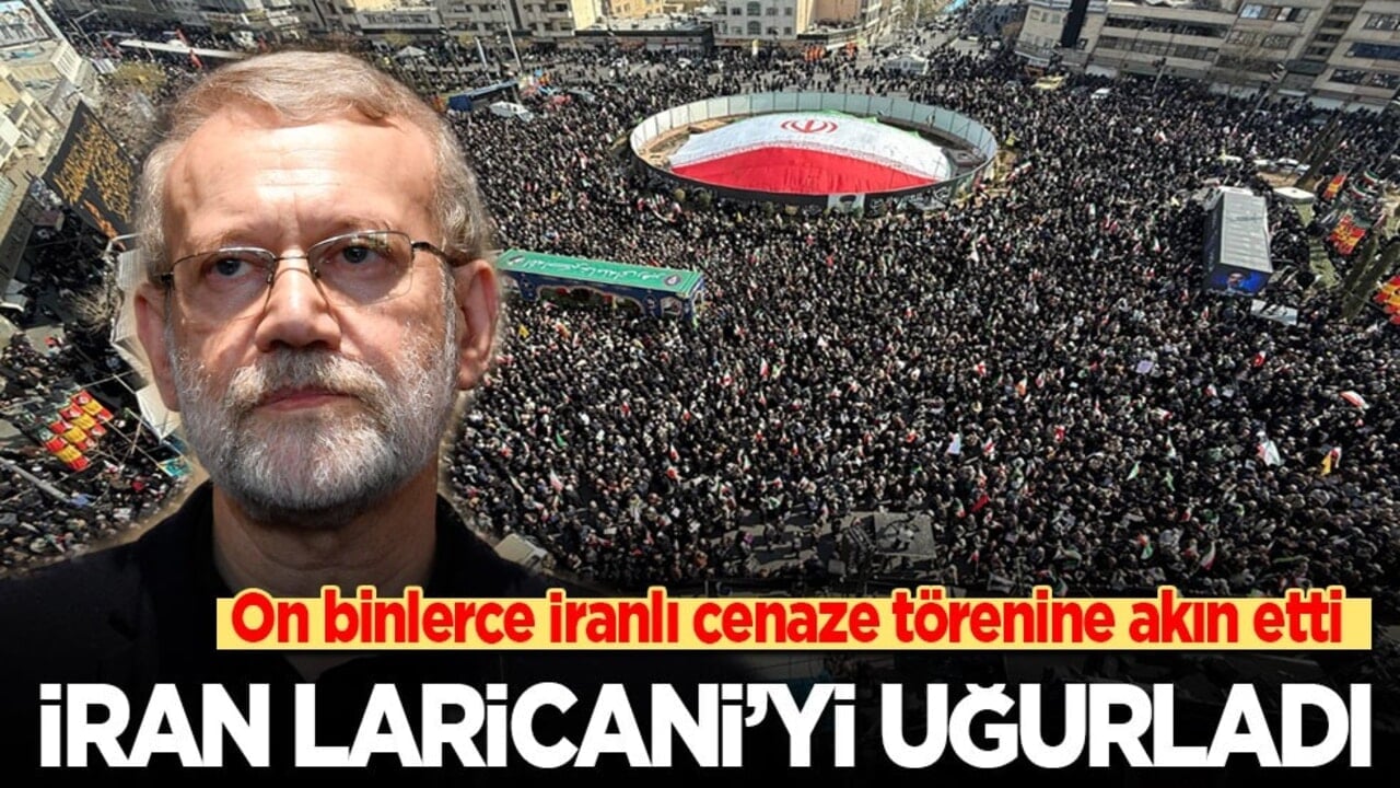 On binlerce İranlı cenaze törenine akın etti: İran Laricani’yi uğurladı