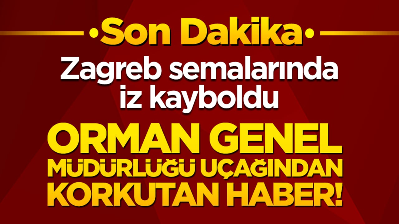 Orman Genel Müdürlüğü uçağından korkutan haber! Zagreb semalarında iz kayboldu