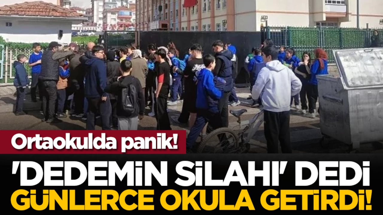 Ortaokulda panik! 'Dedemin silahı' dedi, günlerce okula getirdi!