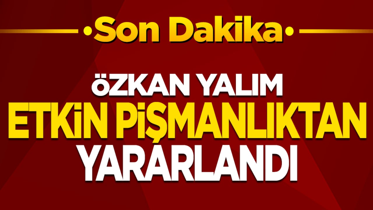 Özkan Yalım etkin pişmanlıktan yararlandı