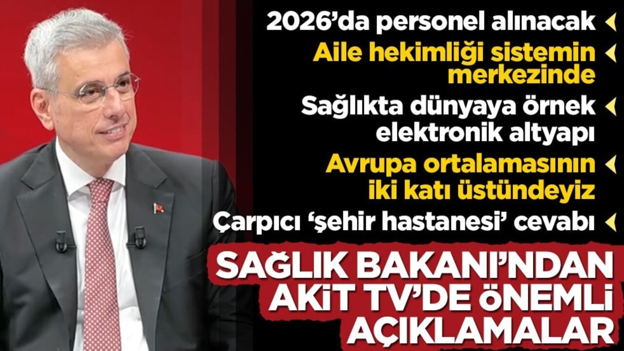 Sağlık Bakanı Prof. Dr. Kemal Memişoğlu’ndan Akit TV’de önemli açıklamalar