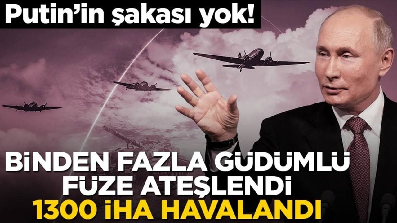 Putin’in şakası yok! Binden fazla güdümlü füze ateşlendi, 1300 İHA havalandı