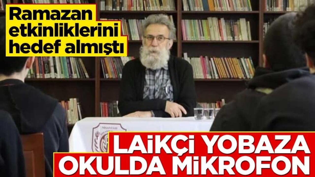 Ramazan etkinliklerini hedef almıştı! Laikçi yobaza okulda mikrofon