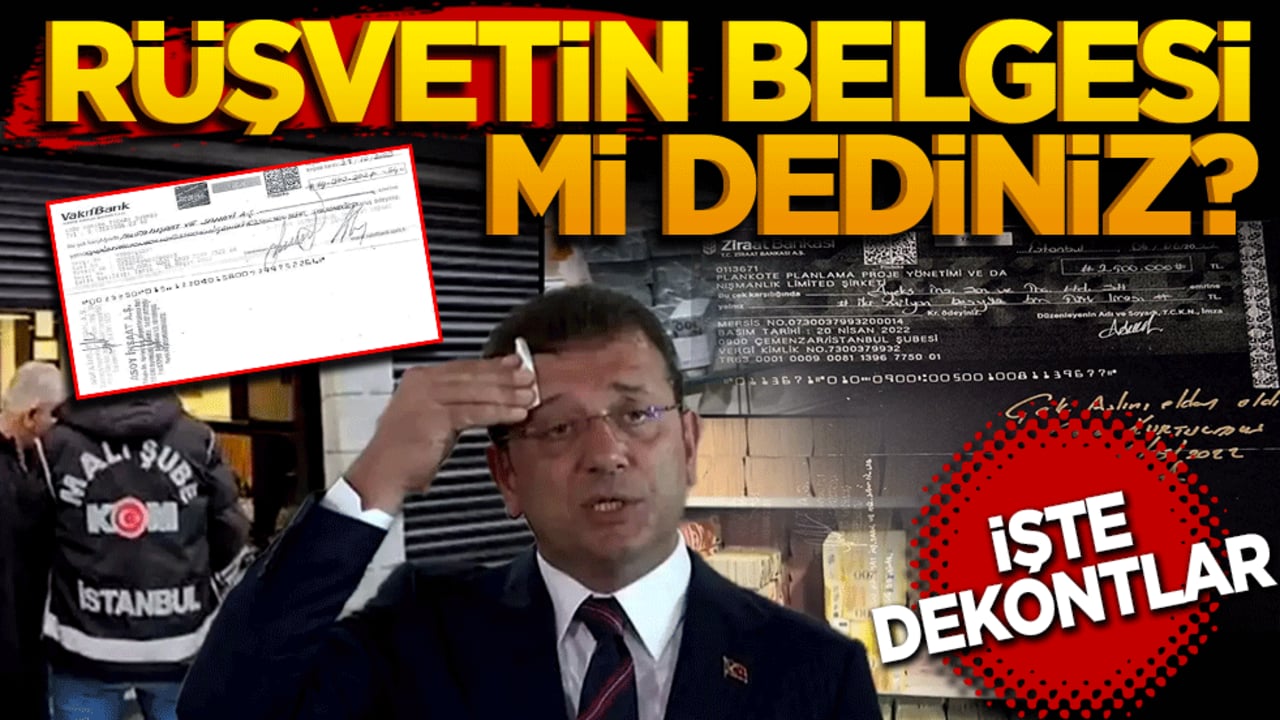 Rüşvetin belgesi mi dediniz? İşte dekontlar