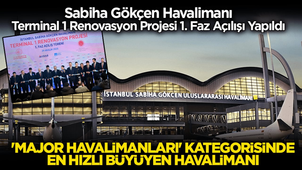 Sabiha Gökçen Havalimanı, 'Major Havalimanları' kategorisinde en hızlı büyüyen havalimanı
