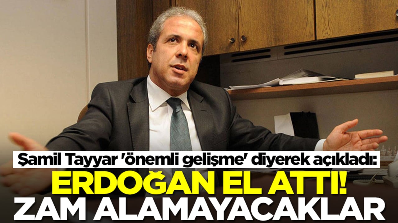 Şamil Tayyar 'önemli gelişme' diyerek açıkladı: Cumhurbaşkanı Erdoğan el attı, zam alamayacaklar