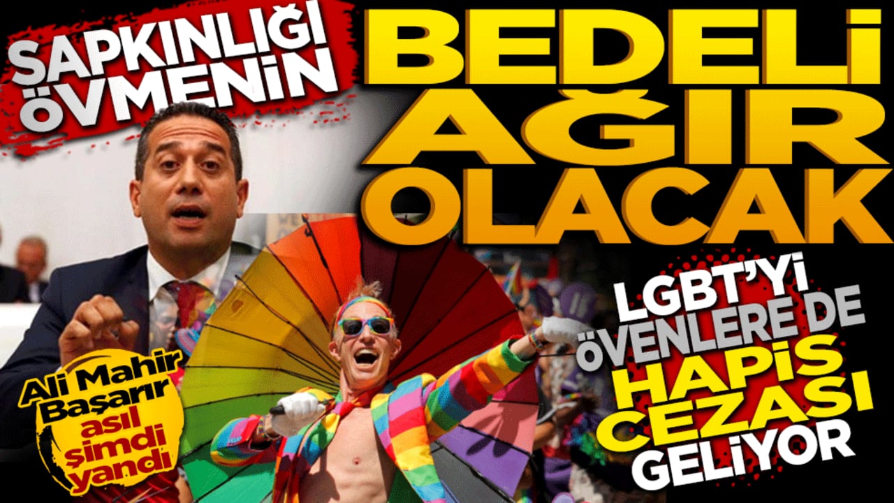 Sapkınlığı övmenin bedeli ağır olacak LGBT’yi övenlere de hapis cezası geliyor! Ali Mahir asıl şimdi yandı