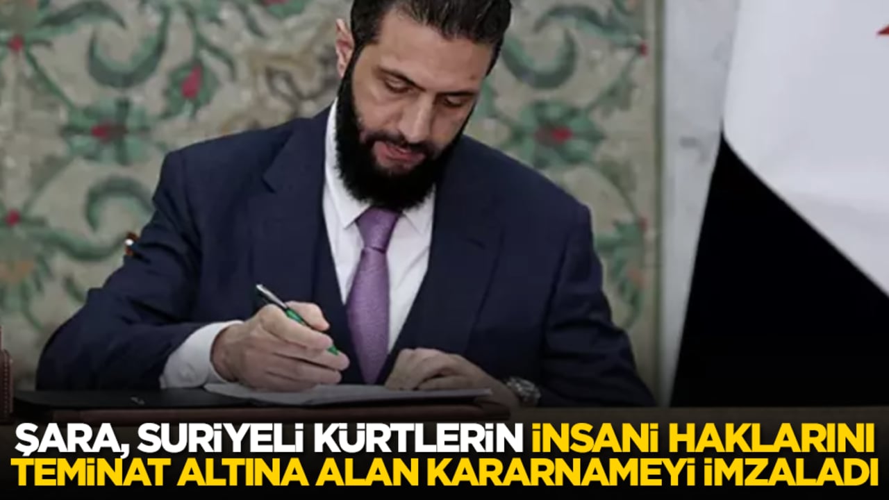 Şara, Suriyeli Kürtlerin insani haklarını teminat altına alan kararnameyi imzaladı