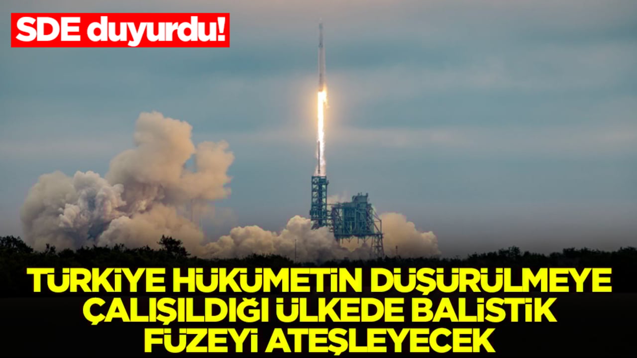 SDE duyurdu! Türkiye, hükümetin düşürülmeye çalışıldığı ülkede balistik füzeyi ateşleyecek