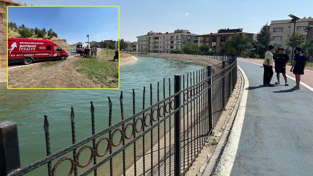 Selfie çekerken sulama kanalına düşen çocuğu vatandaşlar kurtardı
