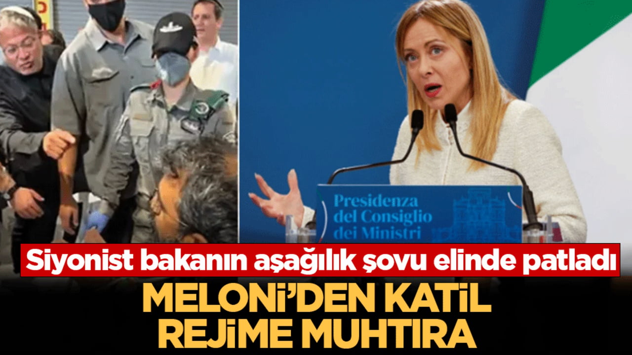 Siyonist bakan Ben-Gvir'in aşağılık şovu elinde patladı: Meloni’den katil rejime muhtıra