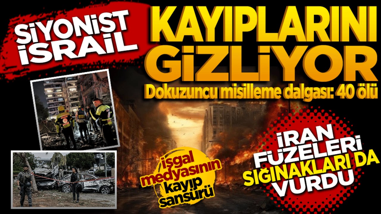 Siyonist israil kayıplarını gizliyor: İran füzeleri sığınakları vurdu!