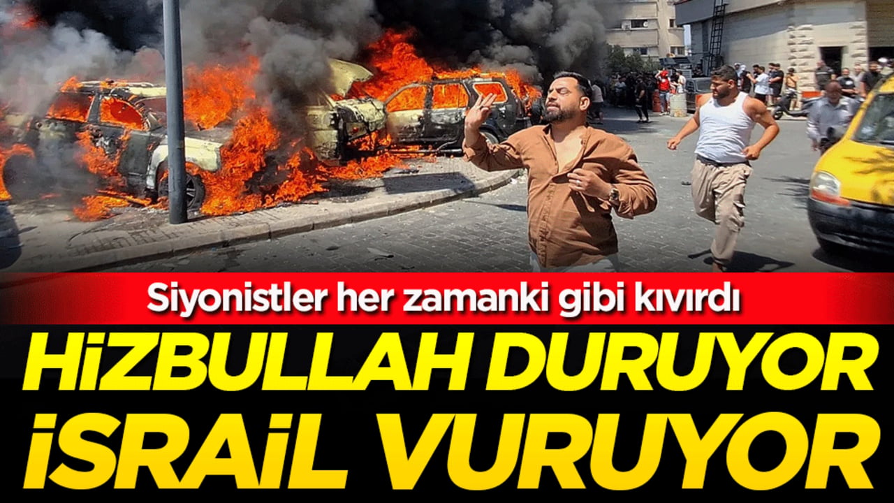 Siyonistler her zamanki gibi kıvırdı! Hizbullah duruyor İsrail vuruyor!