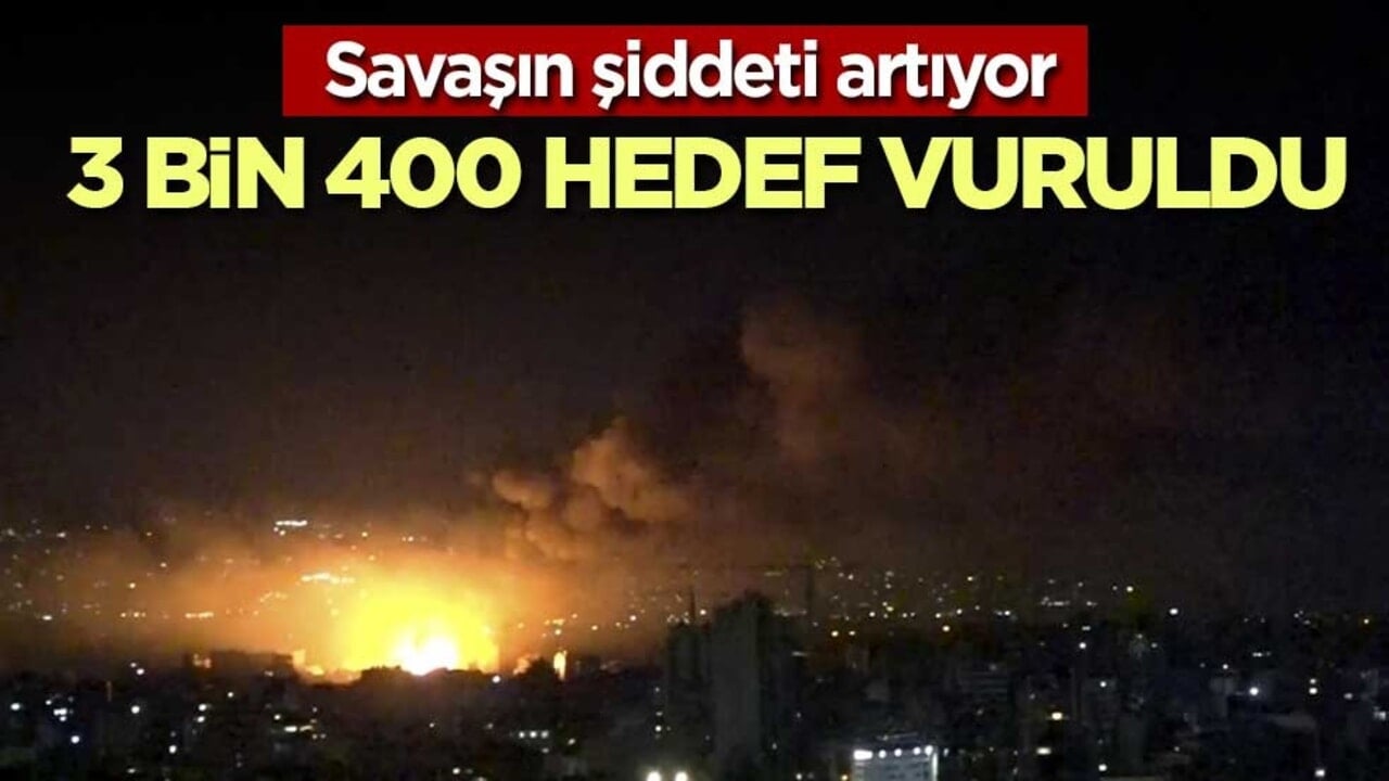 Siyonistler İran'da 3 bin 400 hedefi vurduğunu açıkladı