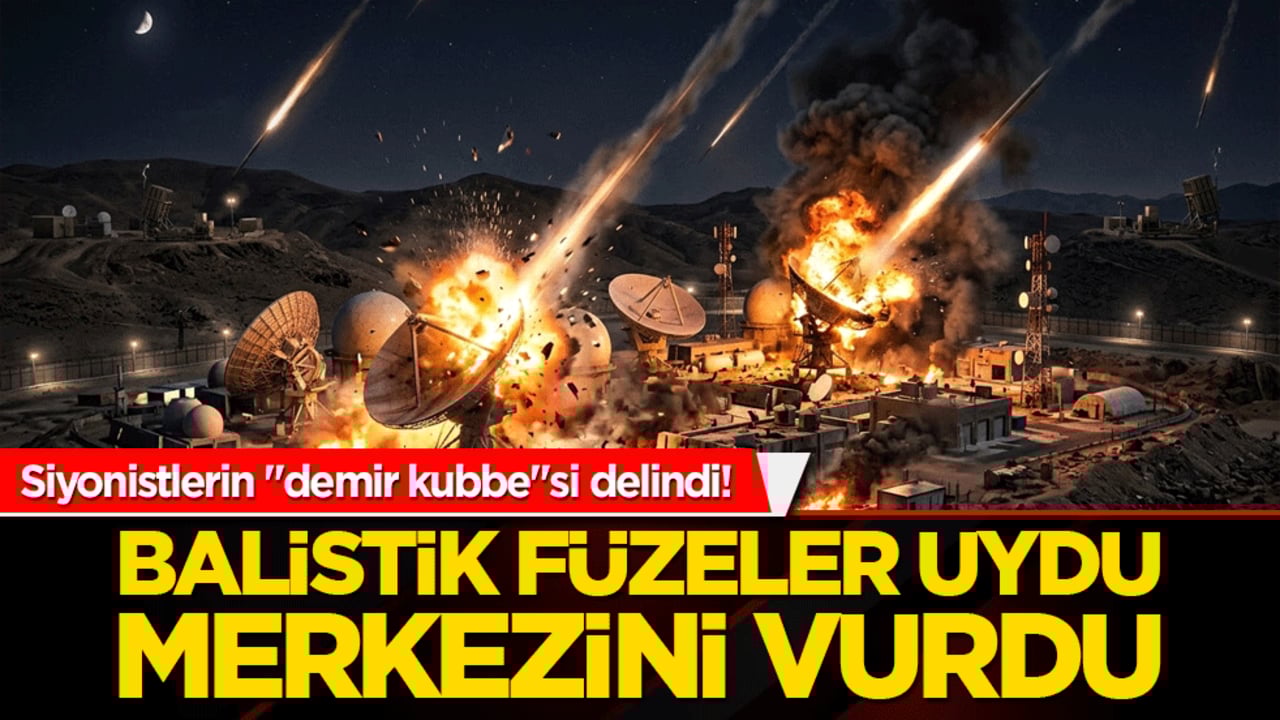 Siyonistlerin "demir kubbe"si delindi! Balistik füzeler uydu merkezini vurdu