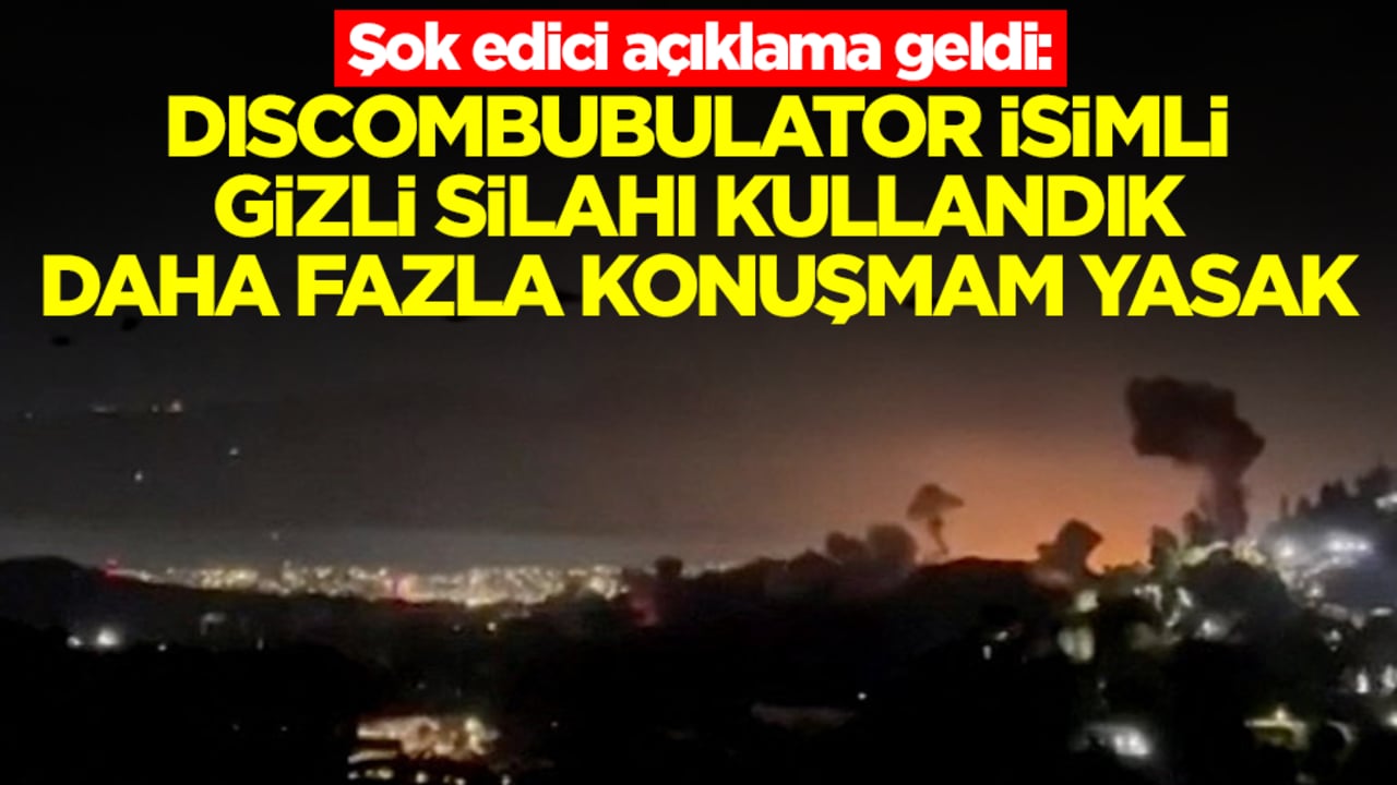 Şok edici açıklama geldi: Discombobulator isimli gizli silahı kullandık daha fazla konuşmam yasak