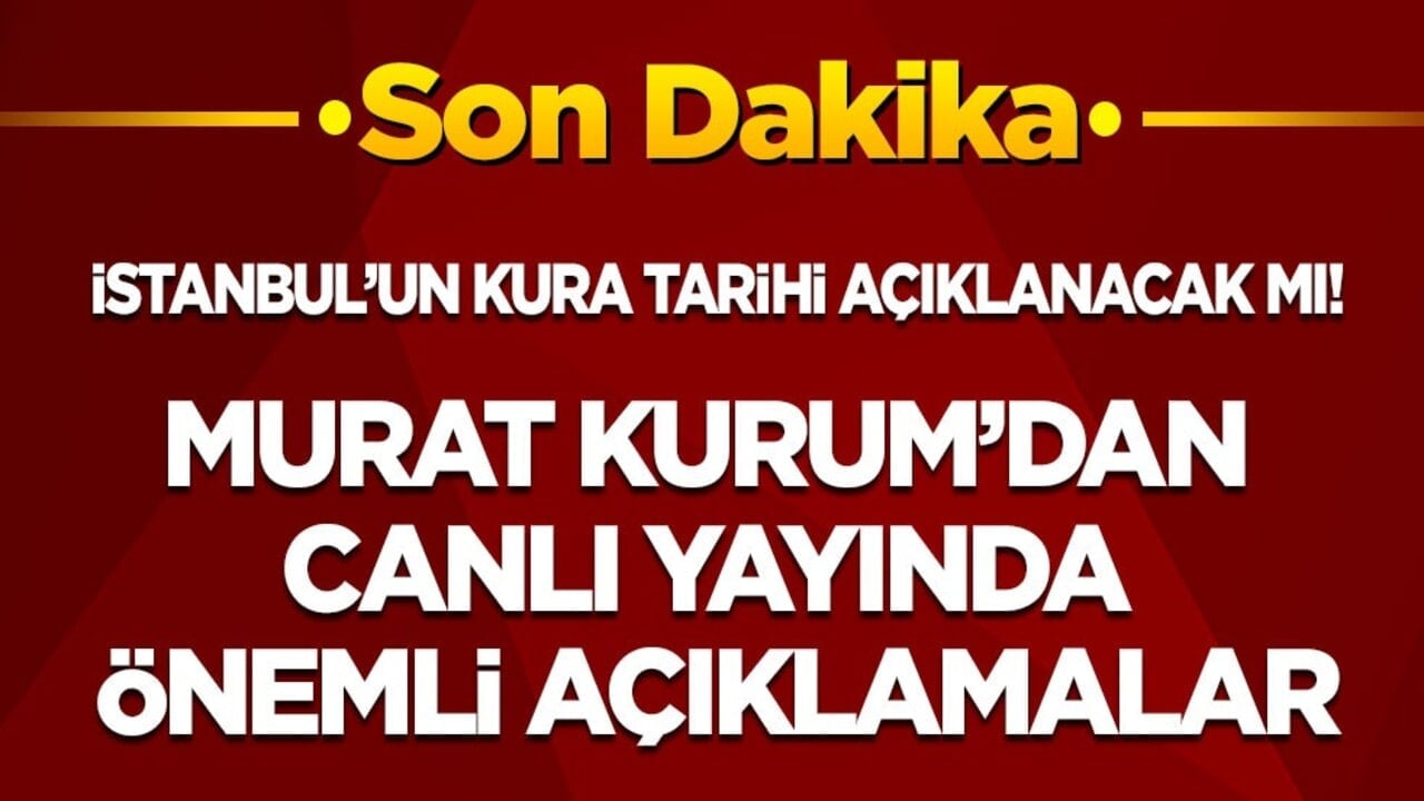 Son dakika! Murat Kurum'dan canlı yayında önemli açıklamalar! İstanbul'un kura takviminin de açıklanması bekleniyor