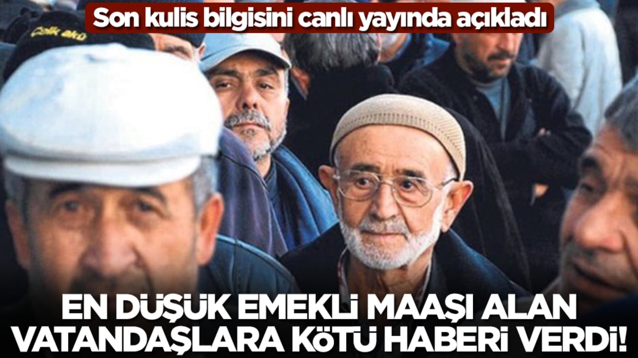 Son kulis bilgisini canlı yayında açıkladı! En düşük emekli maaşı alan vatandaşlara kötü haberi maalesef verdi