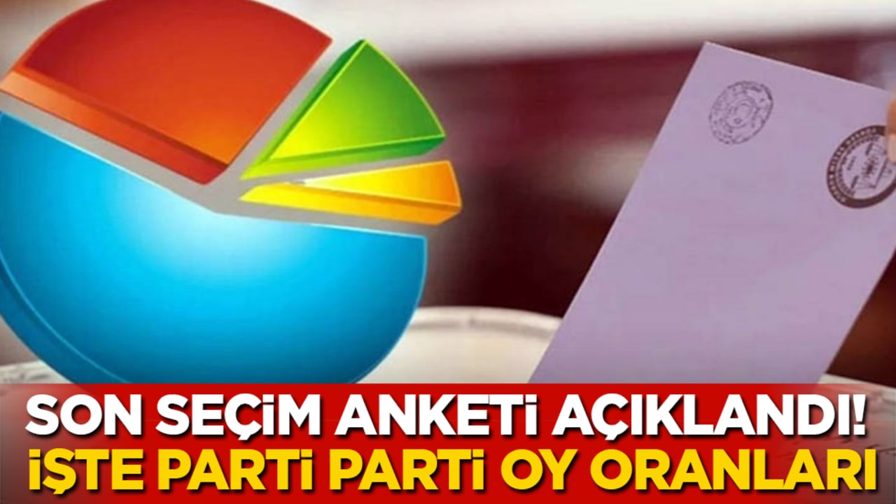 Son seçim anketi açıklandı! İşte parti parti oy oranları