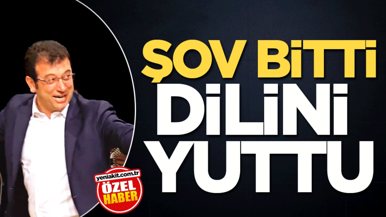 Şov bitti dilini yuttu