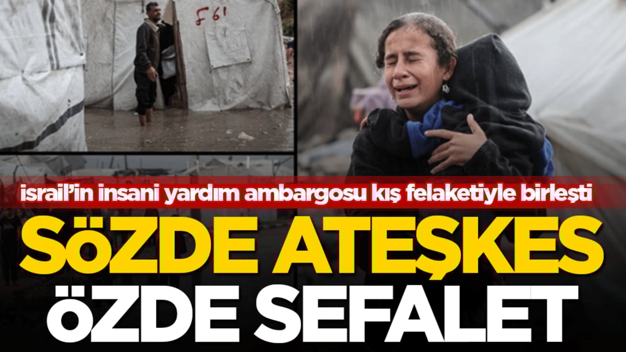 Sözde ateşkes, özde sefalet: İsrail’in insani yardım ambargosu kış felaketiyle birleşti