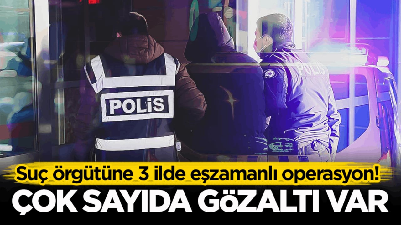 Suç örgütüne 3 ilde eşzamanlı operasyon: Çok sayıda gözaltı var