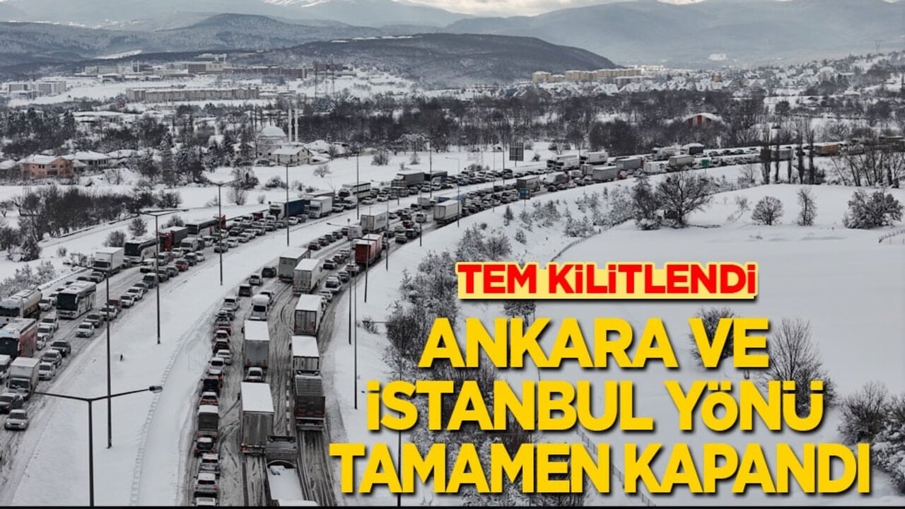 TEM’de trafik durdu: Ankara ve İstanbul yönü tamamen kapandı