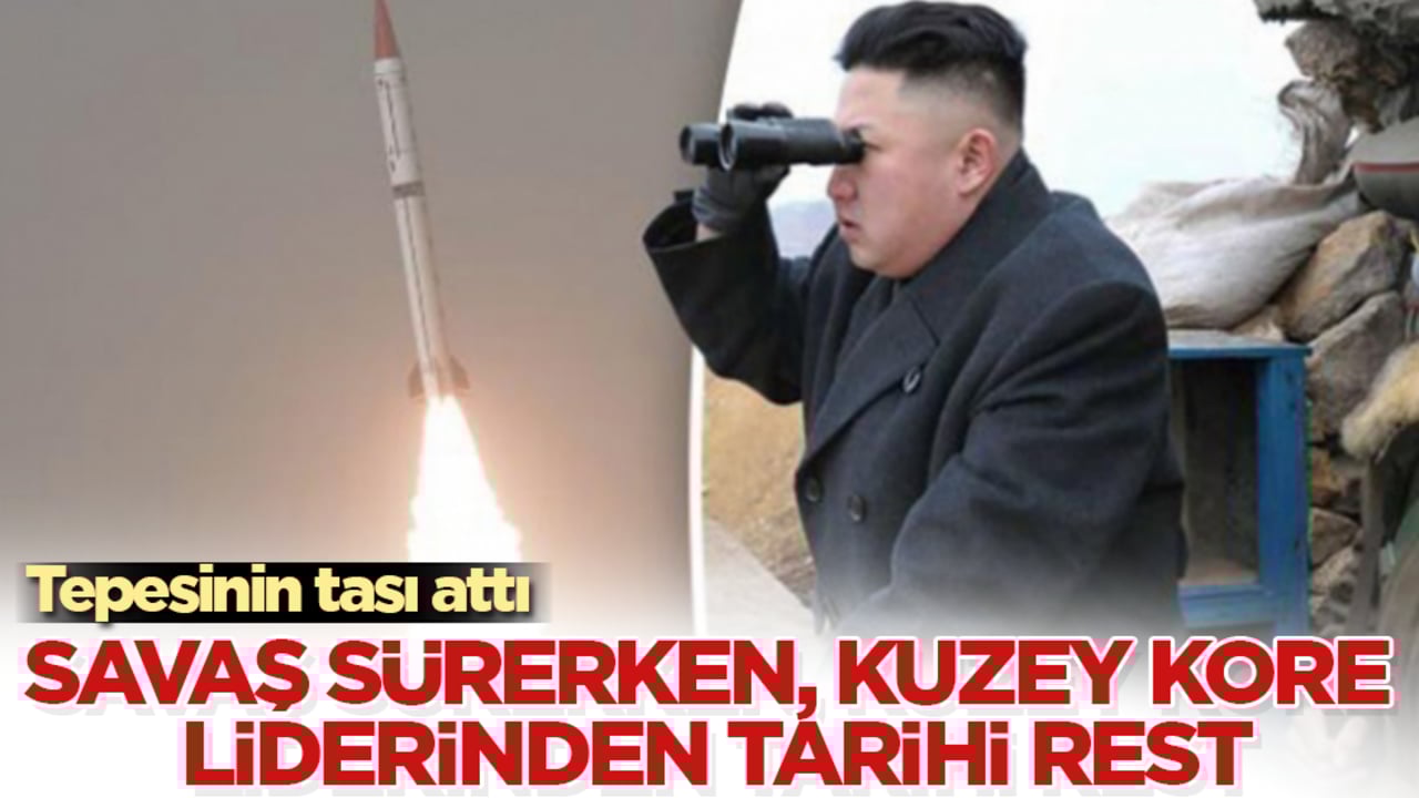 Tepesinin tası fena attı! Savaş sürerken, Kuzey Kore liderinden tarihi rest