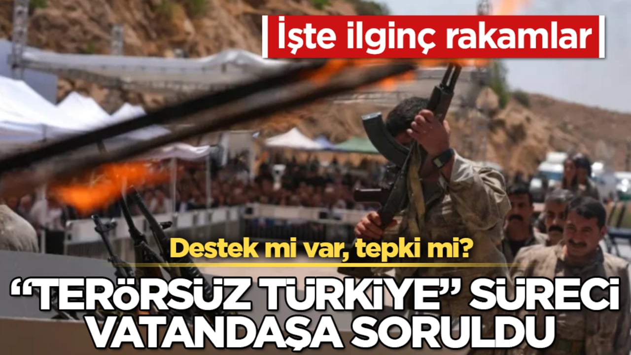 "Terörsüz Türkiye" süreci vatandaşa soruldu! Destek mi var, tepki mi? İşte ilginç rakamlar