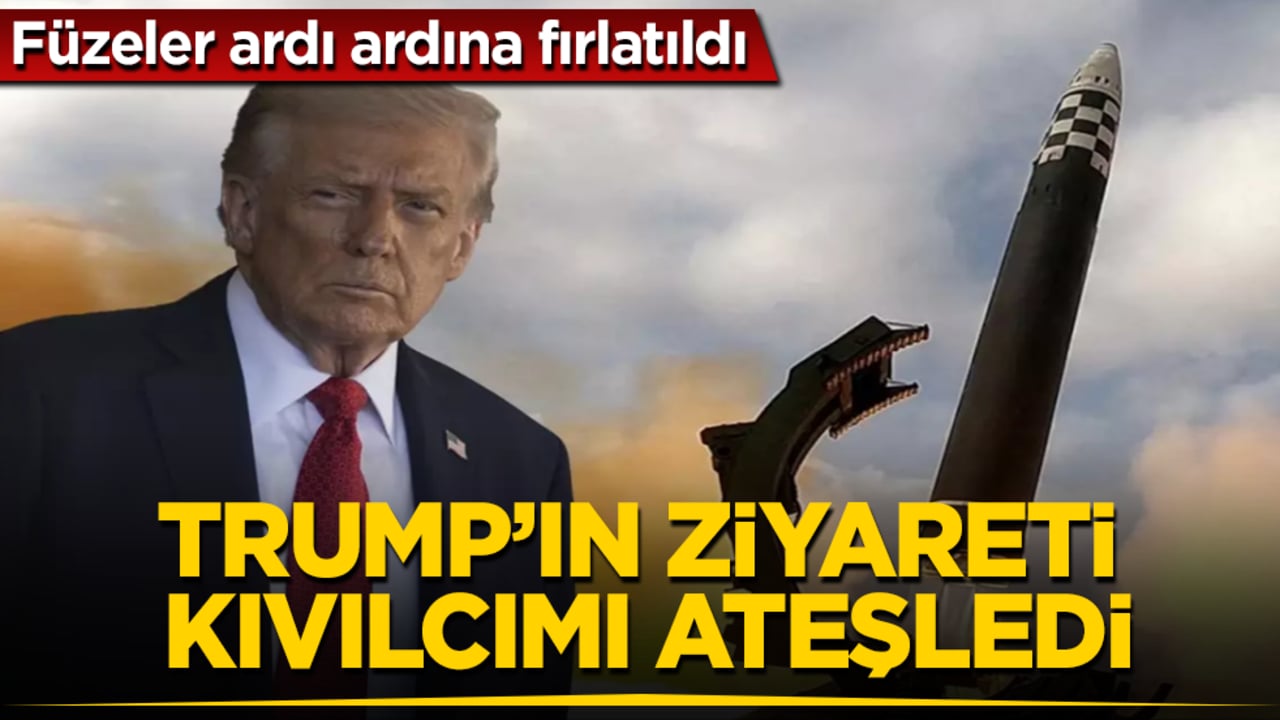 Trump’ın ziyareti kıvılcımı ateşledi! Füzeler ardı ardına fırlatıldı