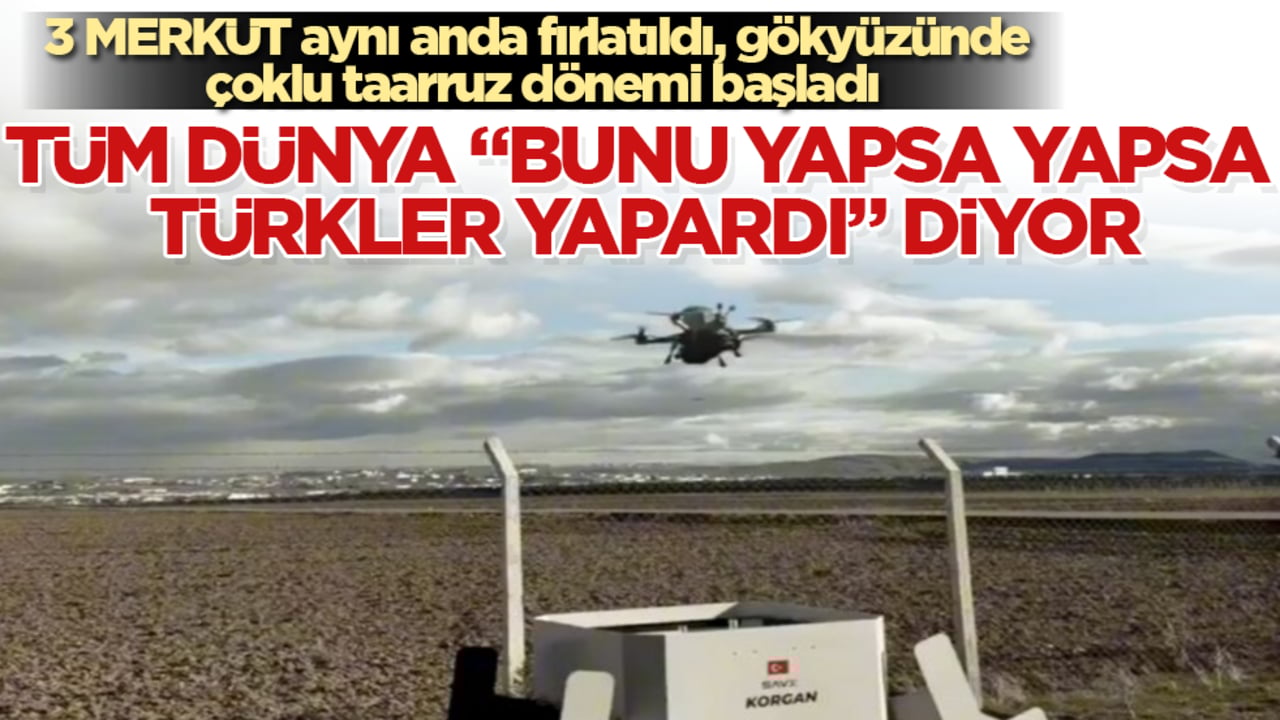 Tüm dünya "Bunu yapsa yapsa Türkler yapardı" diyor! 3 MERKÜT aynı anda fırlatıldı, gökyüzünde çoklu taarruz dönemi başladı