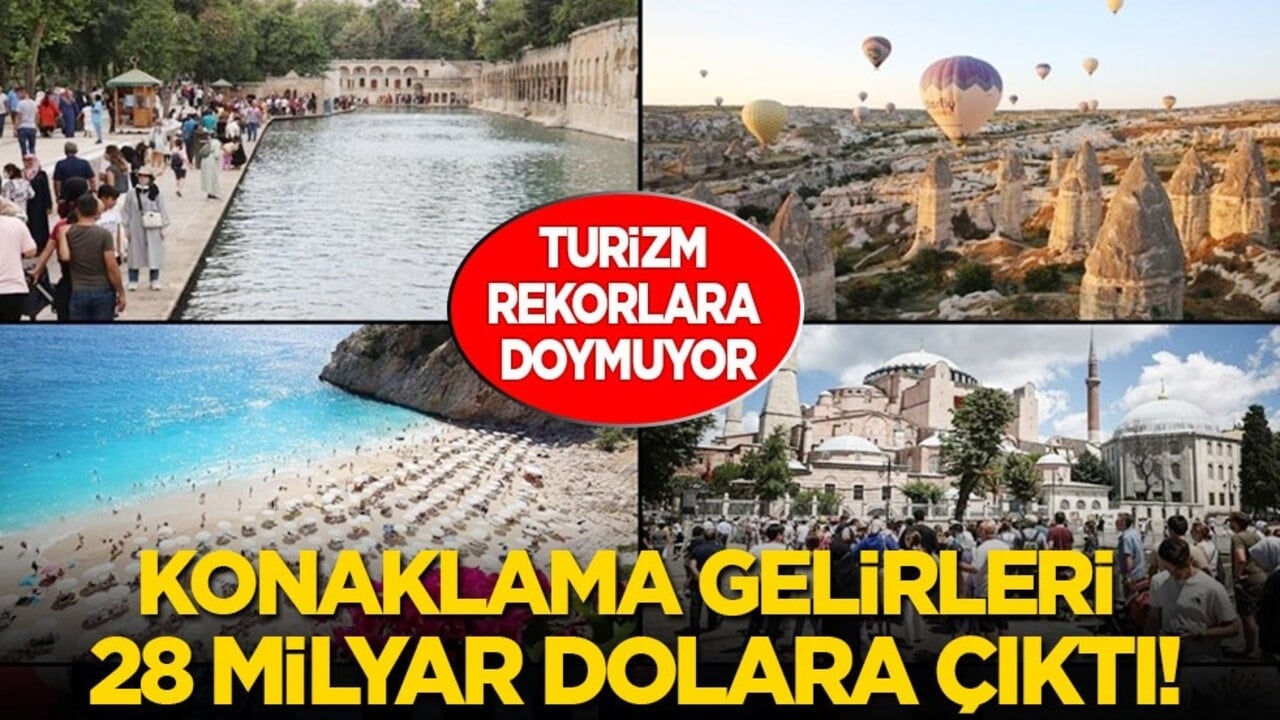 Turizm rekorlara doymuyor! Konaklama gelirleri 28 milyar dolara çıktı