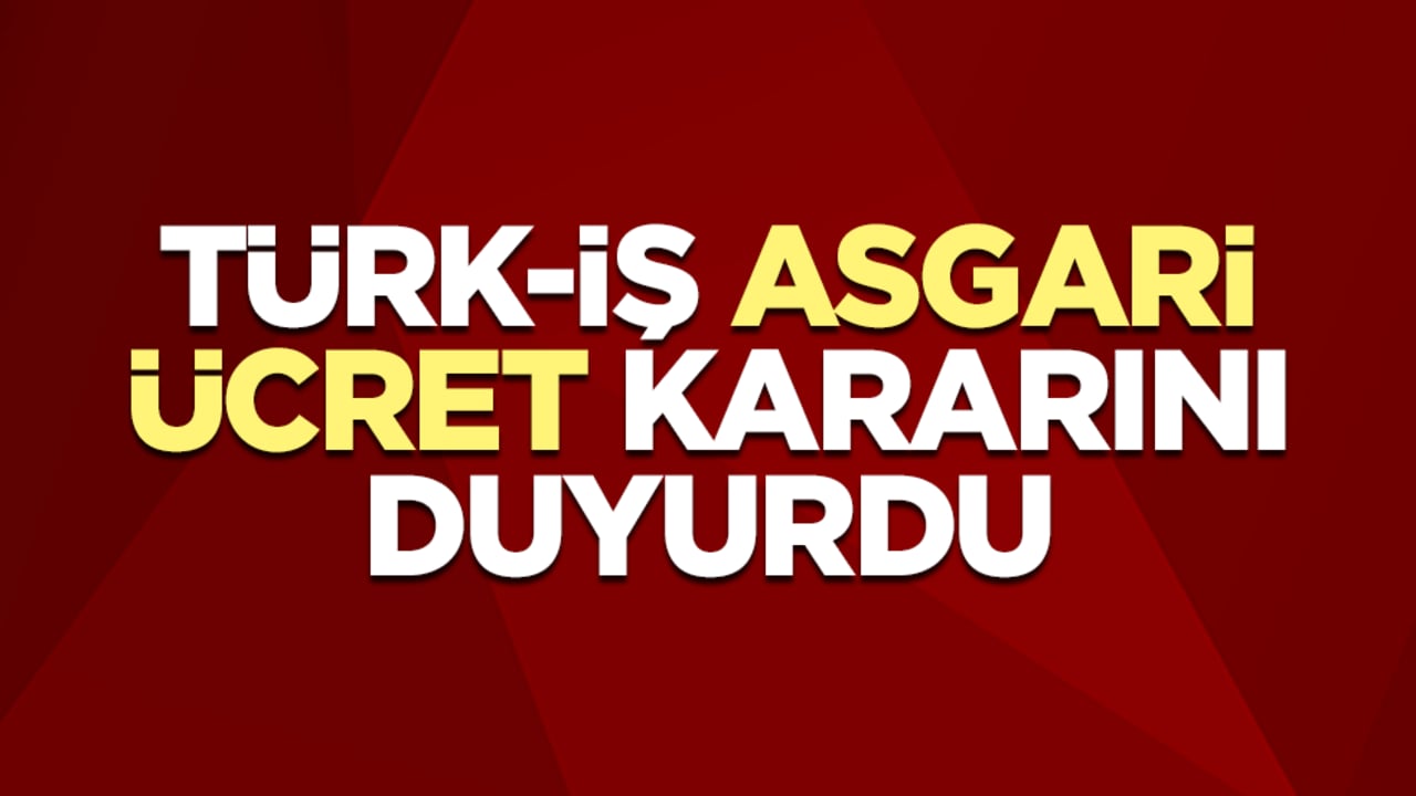 Türk-İş Başkanı Ergün Atalay asgari ücret kararını duyurdu