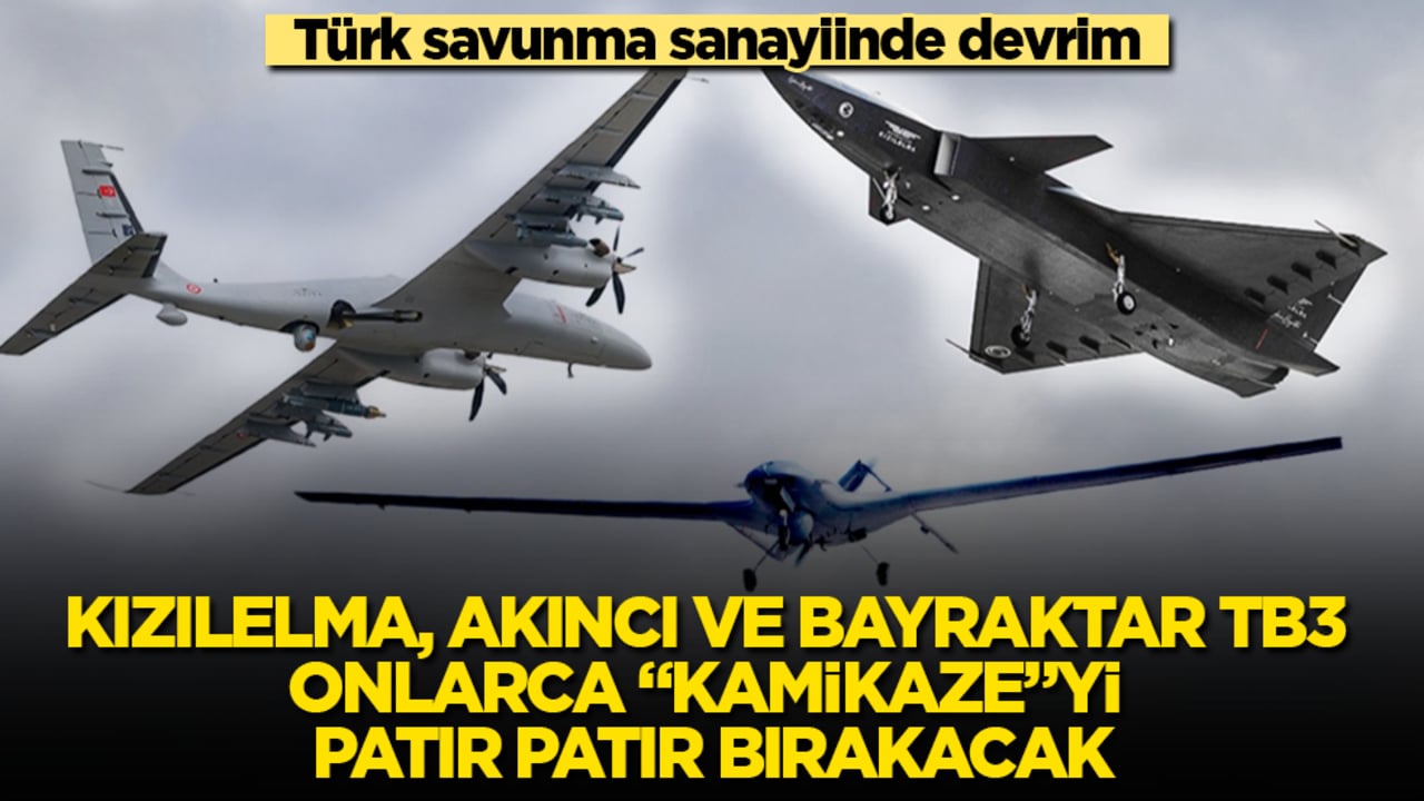 Türk savunma sanayiinde devrim! KIZILELMA, AKINCI ve Bayraktar TB3 onlarca "kamikaze"yi patır patır bırakacak