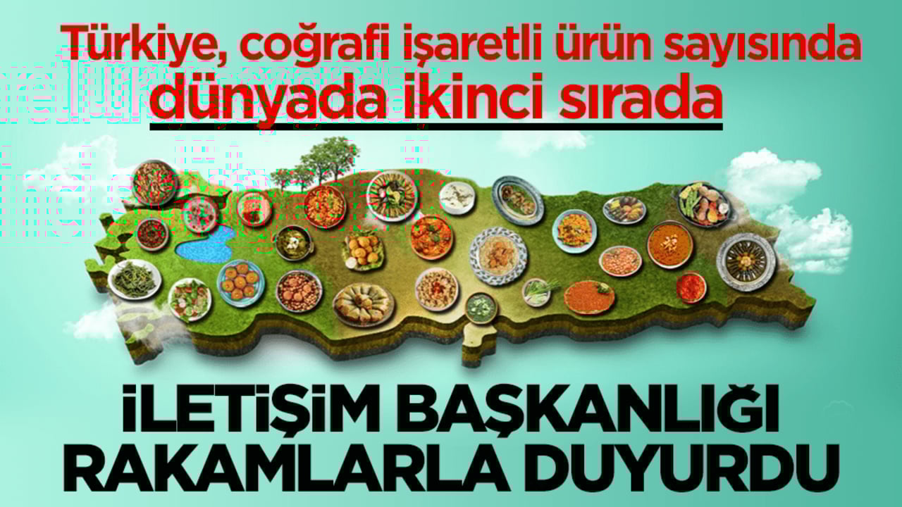 Türkiye, coğrafi işaretli ürün sayısında dünyada ikinci sırada! İletişim Başkanlığı rakamlarla duyurdu