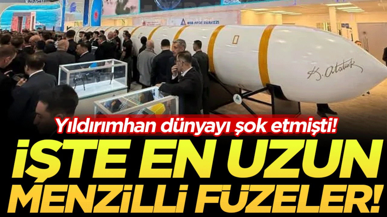 Türkiye'nin kıtalarası balistik füzesi YILDIRIMHAN tanıtıldı! İşte en uzun menzilli füzeler!