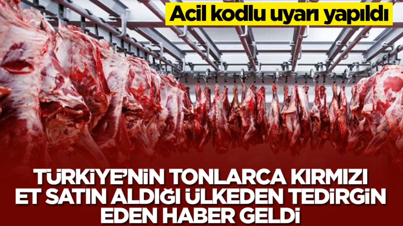 Türkiye'nin tonlarca kırmızı et satın aldığı ülkeden tedirgin eden haber geldi! Acil kodlu uyarı yapıldı