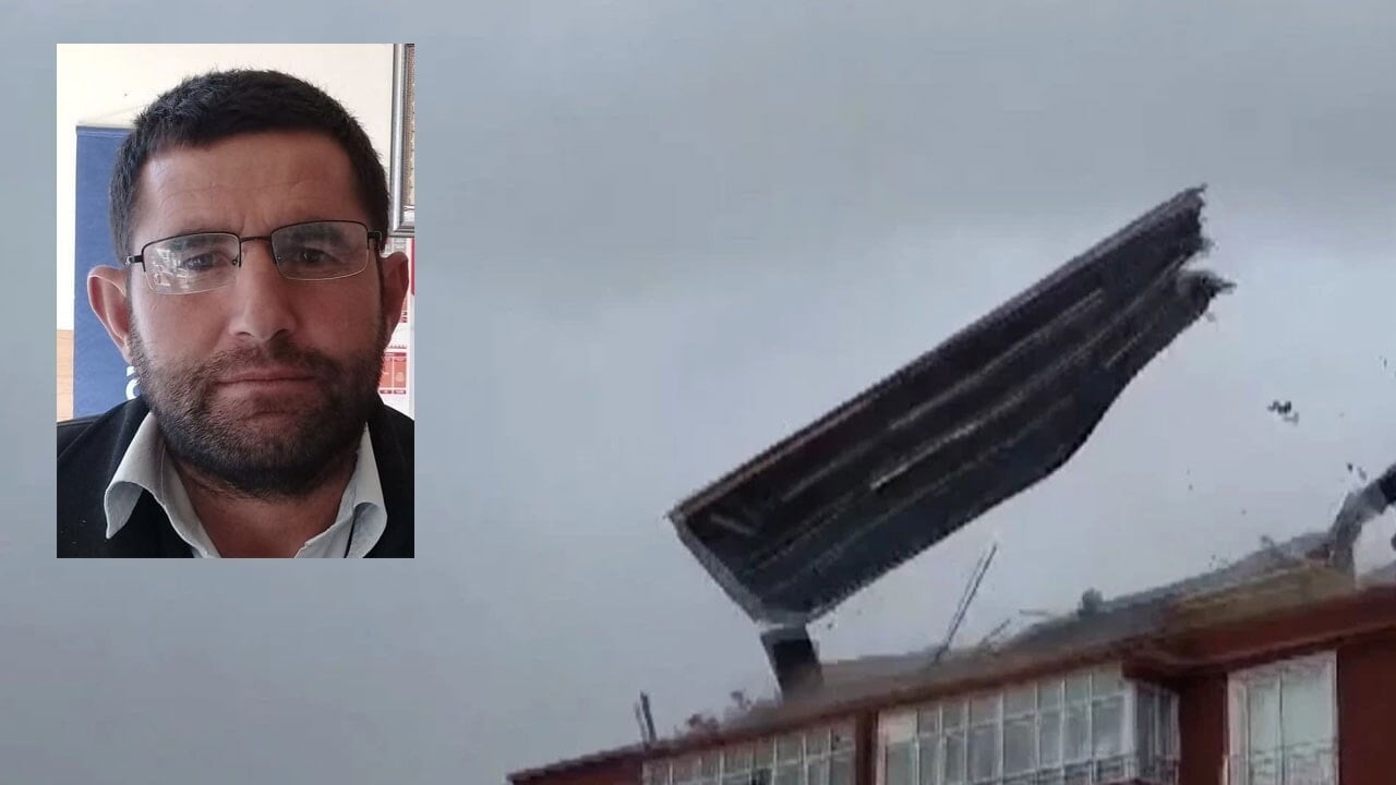 Uçan çatı yolda yürüyen adamı ağır yaraladı