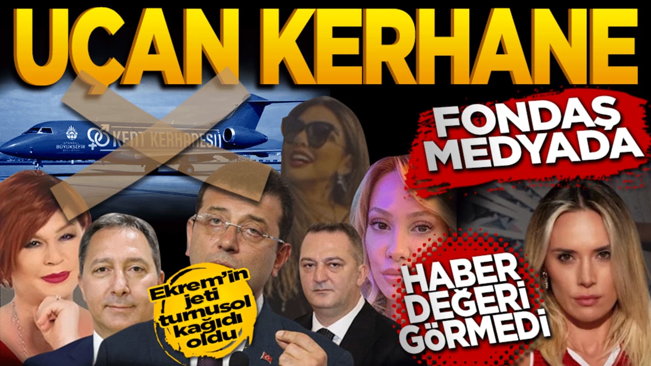 Uçan kerhane fondaş medyada haber değeri görmedi! Ekrem’in jeti "Turnusol kağıdı" oldu