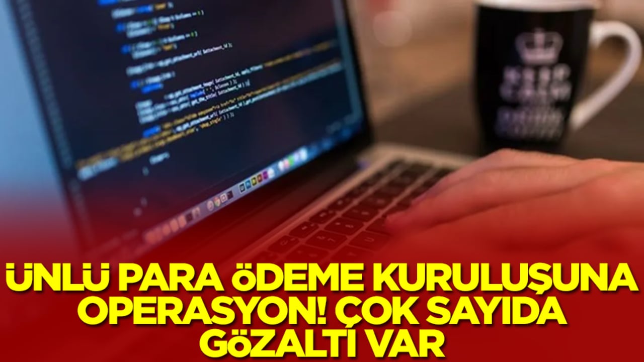 Ünlü para ödeme kuruluşuna operasyon! Çok sayıda gözaltı var
