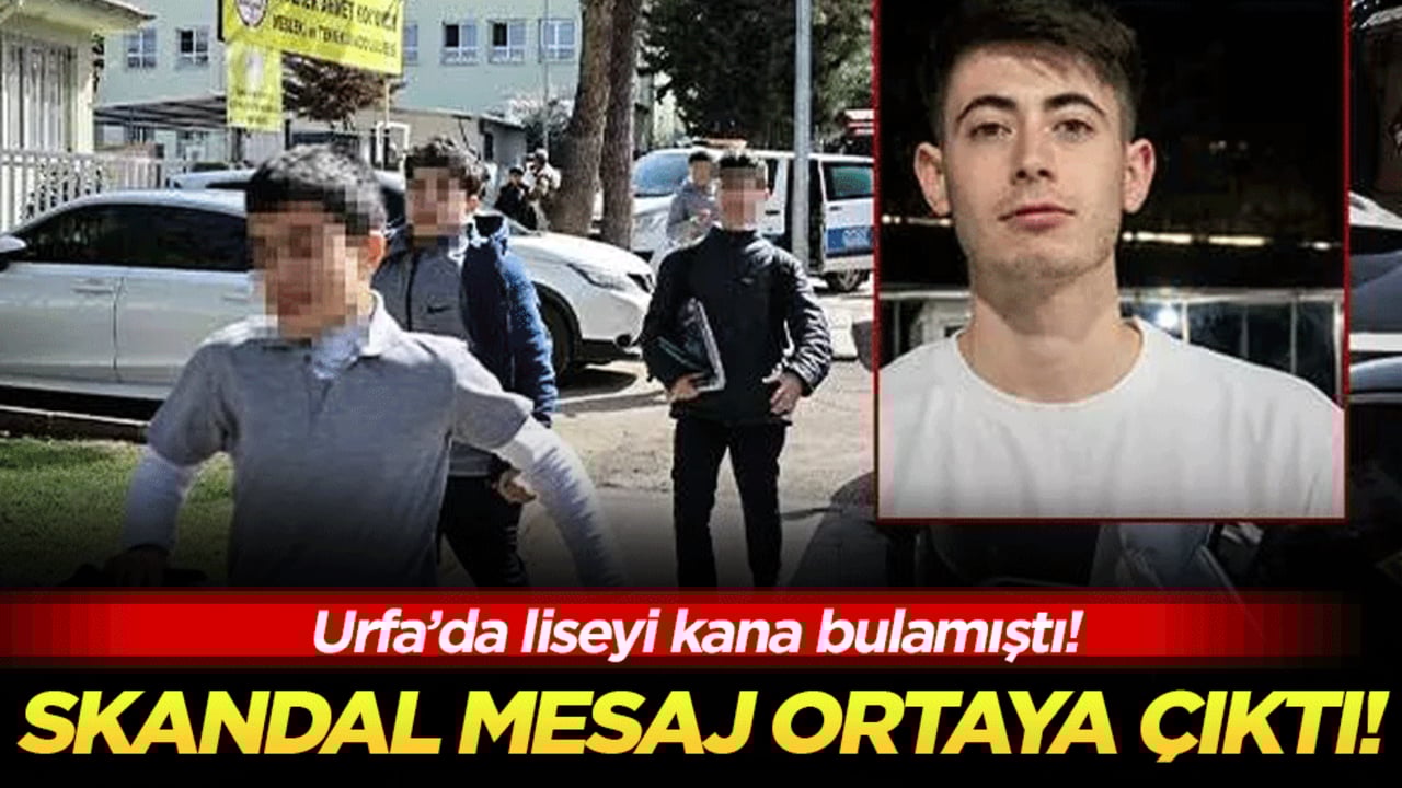 Urfa'da liseyi kana bulamıştı: 19 yaşındaki şahsın skandal mesajı!