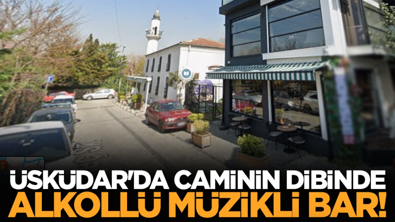 Üsküdar'da caminin dibine alkollü müzikli bar!