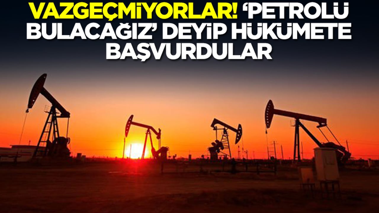 Vazgeçmiyorlar, 'petrolü bulacağız' deyip hükümete başvurdular