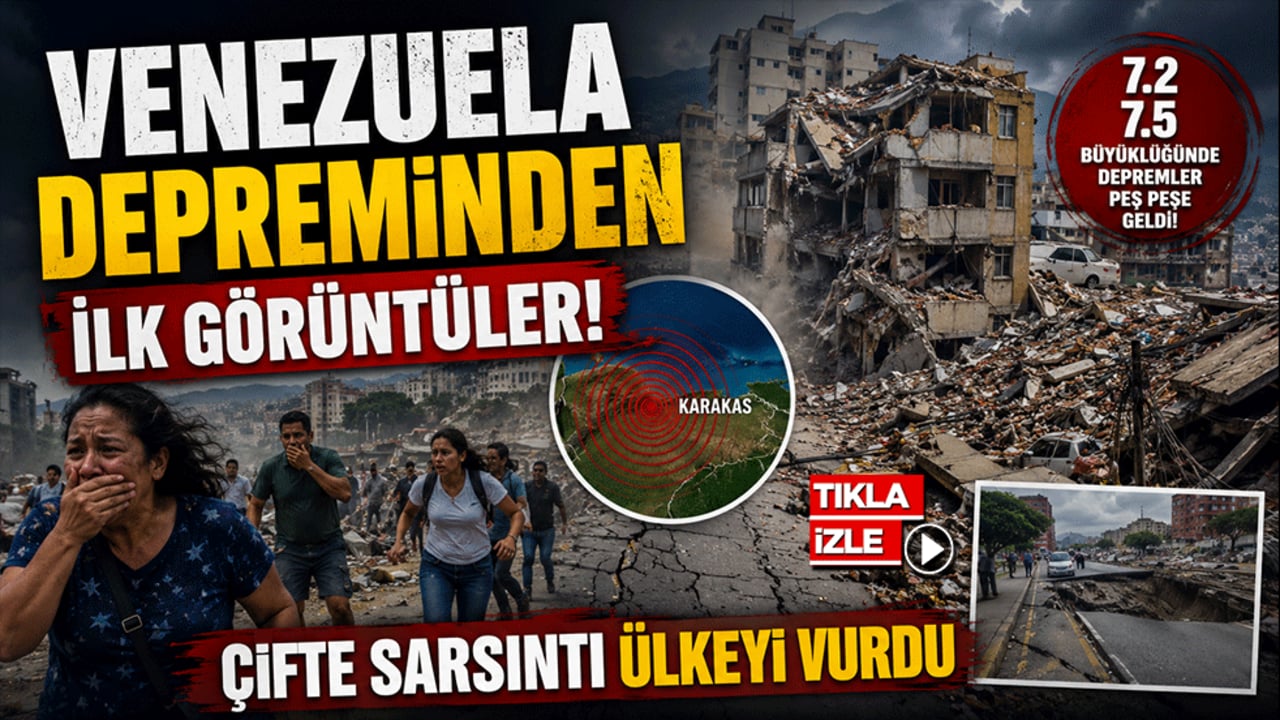 Venezuela depreminden ilk görüntüler! Çifte sarsıntı ülkeyi vurdu